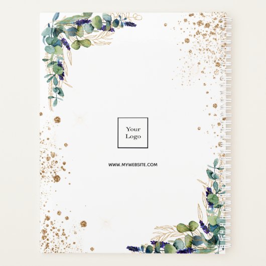 Eucalyptus groen goud business logo 2025 planner (Achterkant)