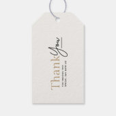 Eucalyptus groen & goud chique bruiloft Dank u Cadeaulabel (Achterkant)