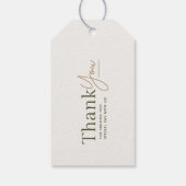 Eucalyptus groen & goud chique bruiloft Dank u Cadeaulabel (Achterkant)