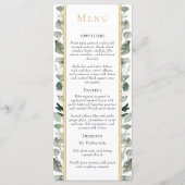 Eucalyptus groen goud eenvoudige salie groen bruil menu (Voorkant)