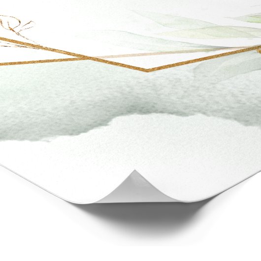 Eucalyptus groen & goud Kies een stoel aan weerszi Poster (Hoek)