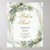 Eucalyptus groen & goud Kies een stoel aan weerszi Poster (Voorkant)