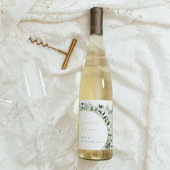 Eucalyptus groen goud salie groen bruiloft wijn etiket