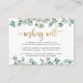 Eucalyptus groen gouden bruiloft goed wensen informatiekaartje (Voorkant)