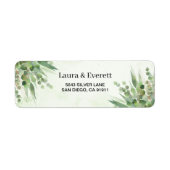 Eucalyptus groen gouden gebladerte etiket (Voorkant)