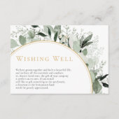 Eucalyptus groen gouden salie bruiloft goed wensen informatiekaartje (Voorkant)