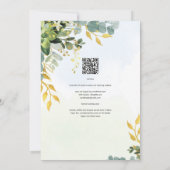 Eucalyptus Groen Gouden Trouw Uitnodiging Groene B (Achterkant)