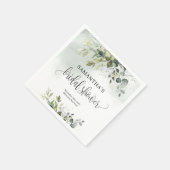 Eucalyptus groen gouden Vrijgezellenfeesten servet (Hoek)