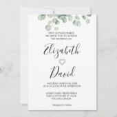 Eucalyptus groen hand getrokken hart kaart (Voorkant)