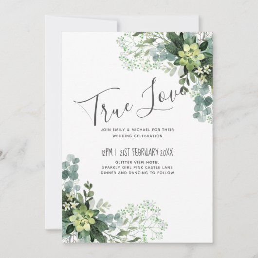 Eucalyptus groen Huwelijk Gebladerte Baby's adem (Voorkant)