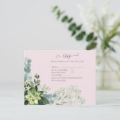 Eucalyptus groen Huwelijk Gebladerte Baby's adem Briefkaart (Staand voorkant)