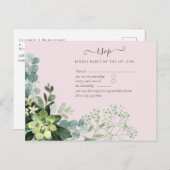 Eucalyptus groen Huwelijk Gebladerte Baby's adem Briefkaart (Voorkant / Achterkant)