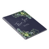 Eucalyptus groen Huwelijk gebladerte Baby's adem Notitieboek (Rechterzijde)