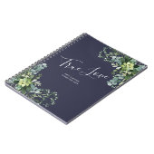 Eucalyptus groen Huwelijk gebladerte Baby's adem Notitieboek (Linkerzijde)