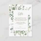Eucalyptus groen huwelijkscadeaus kaart (Voorkant)