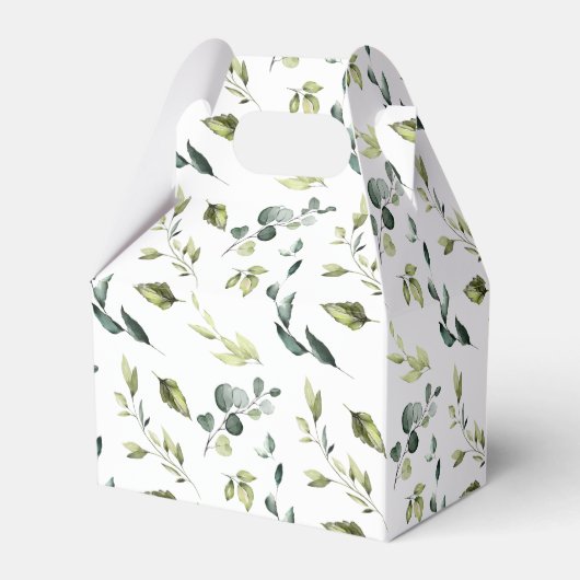 Eucalyptus groen kater kit bruids bruidegomParty Bedankdoosjes (Achterkant)