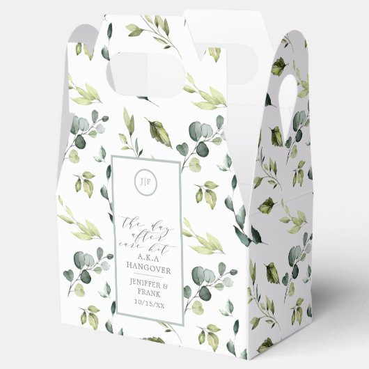 Eucalyptus groen kater kit bruids bruidegomParty Bedankdoosjes (Geopend)