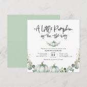 Eucalyptus groen kleine pompoen kaart (Voorkant / Achterkant)