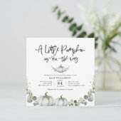 Eucalyptus groen kleine pompoen kaart (Staand voorkant)