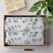 Eucalyptus groen laat bloemenpatroon tissuepapier (Geschenk)