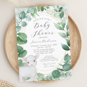 Eucalyptus groen lam Baby shower Kaart