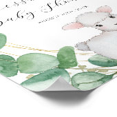 Eucalyptus groen lam Baby shower welkom Poster (Hoek)