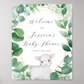 Eucalyptus groen lam Baby shower welkom Poster (Voorkant)