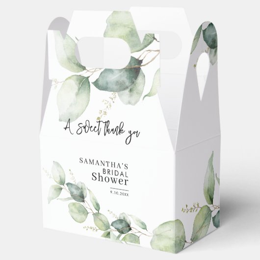 Eucalyptus groen lief dank u Vrijgezellenfeest Bedankdoosjes (Geopend)