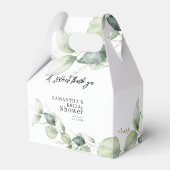 Eucalyptus groen lief dank u Vrijgezellenfeest Bedankdoosjes (Voorkant Zijde)