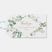 Eucalyptus groen lijst bruids shiwer cadeau labels cadeaulabel (Achterkant Horizontaal)