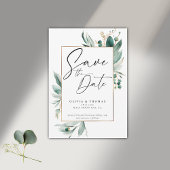 Eucalyptus groen Lijst moderne Romance bruiloft Save The Date