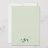 Eucalyptus groen loof bruiloft kaart (Achterkant)