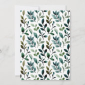 Eucalyptus groen loof bruiloft uitnodiging (Achterkant)