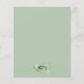 Eucalyptus groen loof bruiloft uitnodiging (Achterkant)