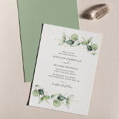 Eucalyptus groen loof bruiloft uitnodiging