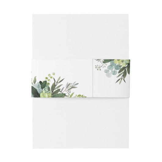 Eucalyptus groen loof bruiloft uitnodiging uitnodigingen wikkel (Achterkant Voorbeeld)