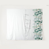 Eucalyptus groen loof elegant vrijgezellenfeest wandkleed (Voorkant (horizontaal))