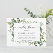 Eucalyptus groen loof koppels douche kaart (Staand voorkant)