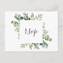 Eucalyptus Groen Loof RSVP Uitnodiging Briefkaart