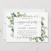 Eucalyptus groen loof verlovingsfeest kaart (Voorkant)