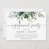 Eucalyptus groen loof verlovingsfeest kaart (Voorkant)