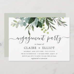 Eucalyptus groen loof verlovingsfeest kaart