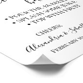 Eucalyptus groen Mimosa Bar Bruiloftssign Poster (Hoek)