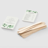 Eucalyptus groen minimalistische trouwprogramma's handwaaier (Niet-gemonteerd)