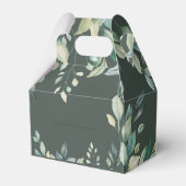 Eucalyptus groen modern Baby shower Bedankdoosjes (Achterkant)