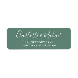 Eucalyptus Groen Modern Schrift Retouradres Etiket