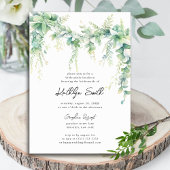 Eucalyptus groen moderne bruidsmeisjes lunch kaart