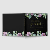 Eucalyptus groen Paarse bruiloft gouden folie Gastenboek (Volledig)