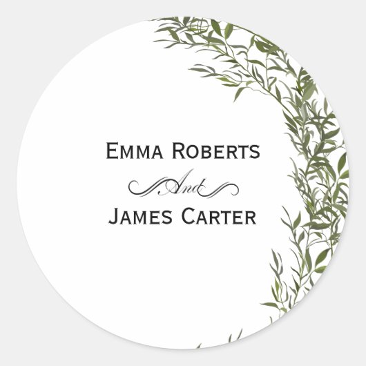 Eucalyptus groen rond Sticker (Voorkant)