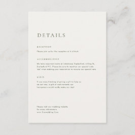 Eucalyptus groen & roze bloemen bruiloft informatiekaartje